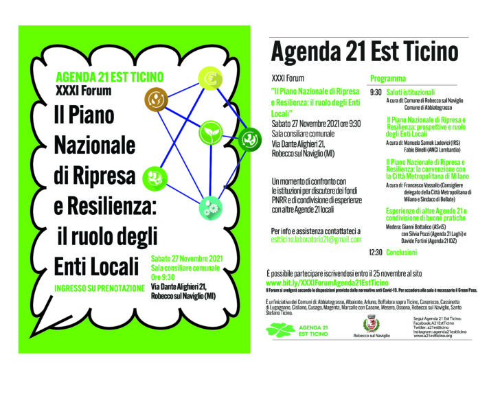 Programma completo - Locandina XXXI Forum Agenda 21